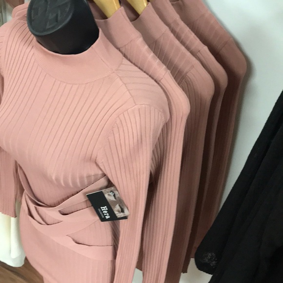 ‼️ Pink Mauve Sweater Dress Strap Detail - Picture 6 of 8